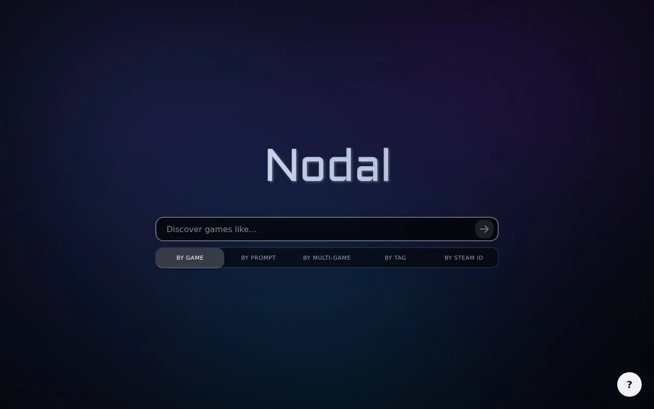 Nodal homepage screenshot