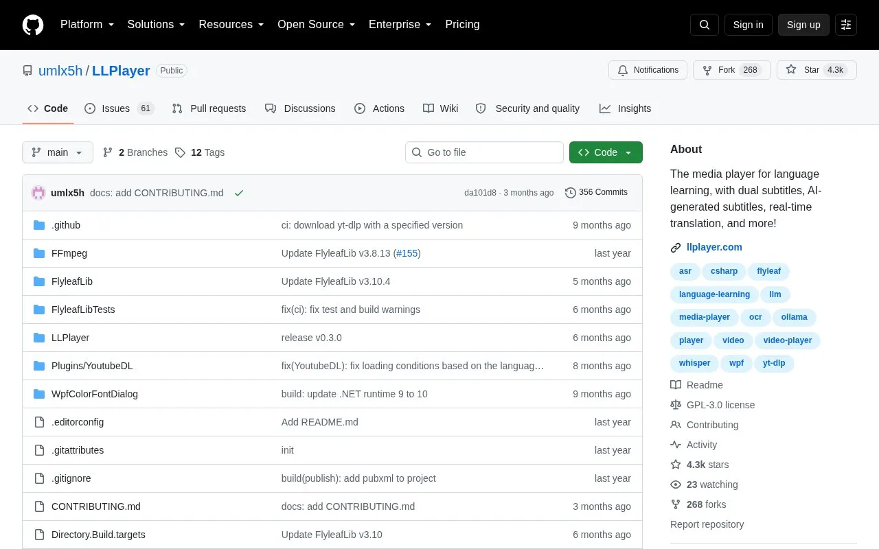LLPlayer homepage screenshot