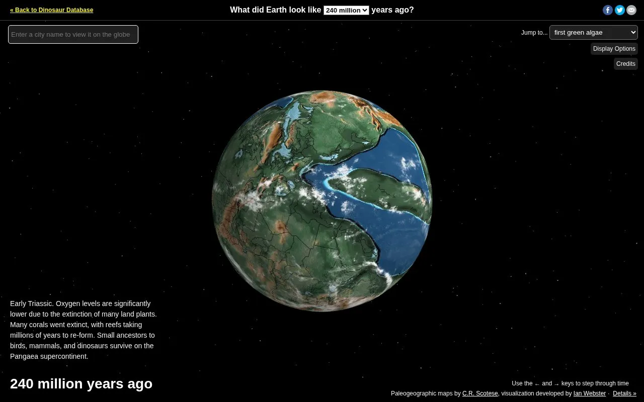 Ancient Earth homepage screenshot