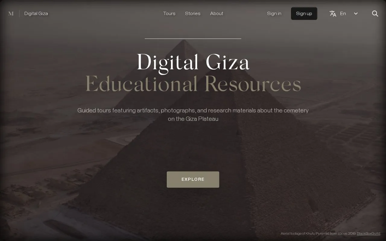 Digital Giza homepage screenshot