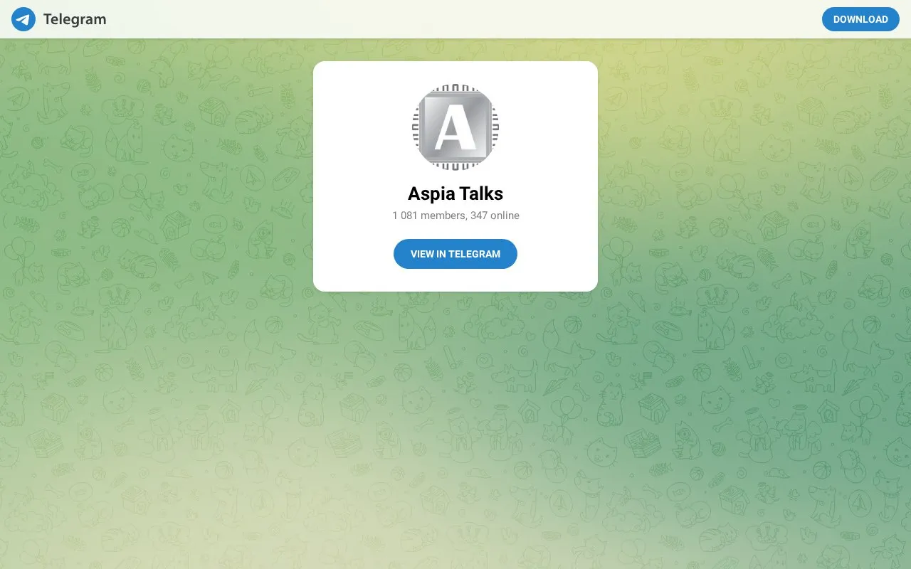 Aspia Talks homepage screenshot