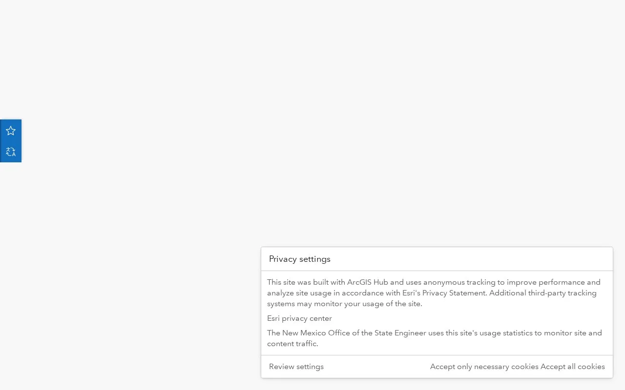 NM OSE Open Data Site homepage screenshot