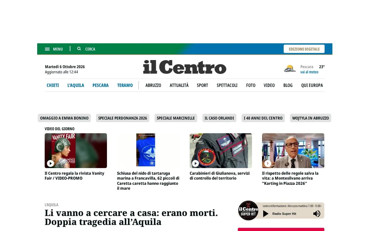 il Centro homepage screenshot