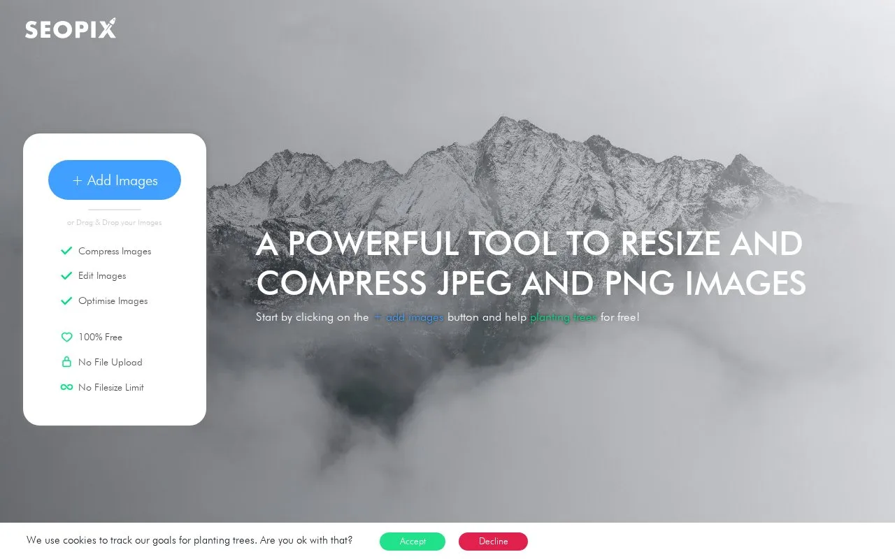 Seopix homepage screenshot