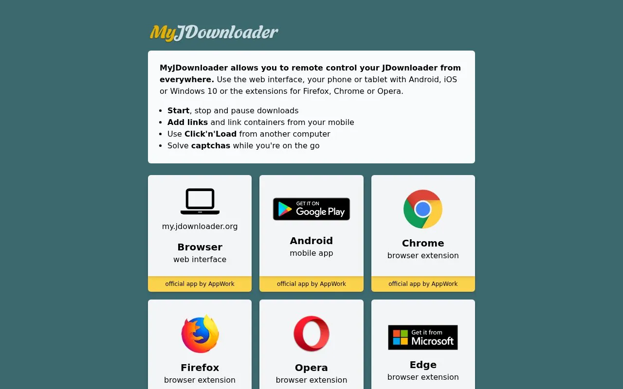 Apps homepage screenshot