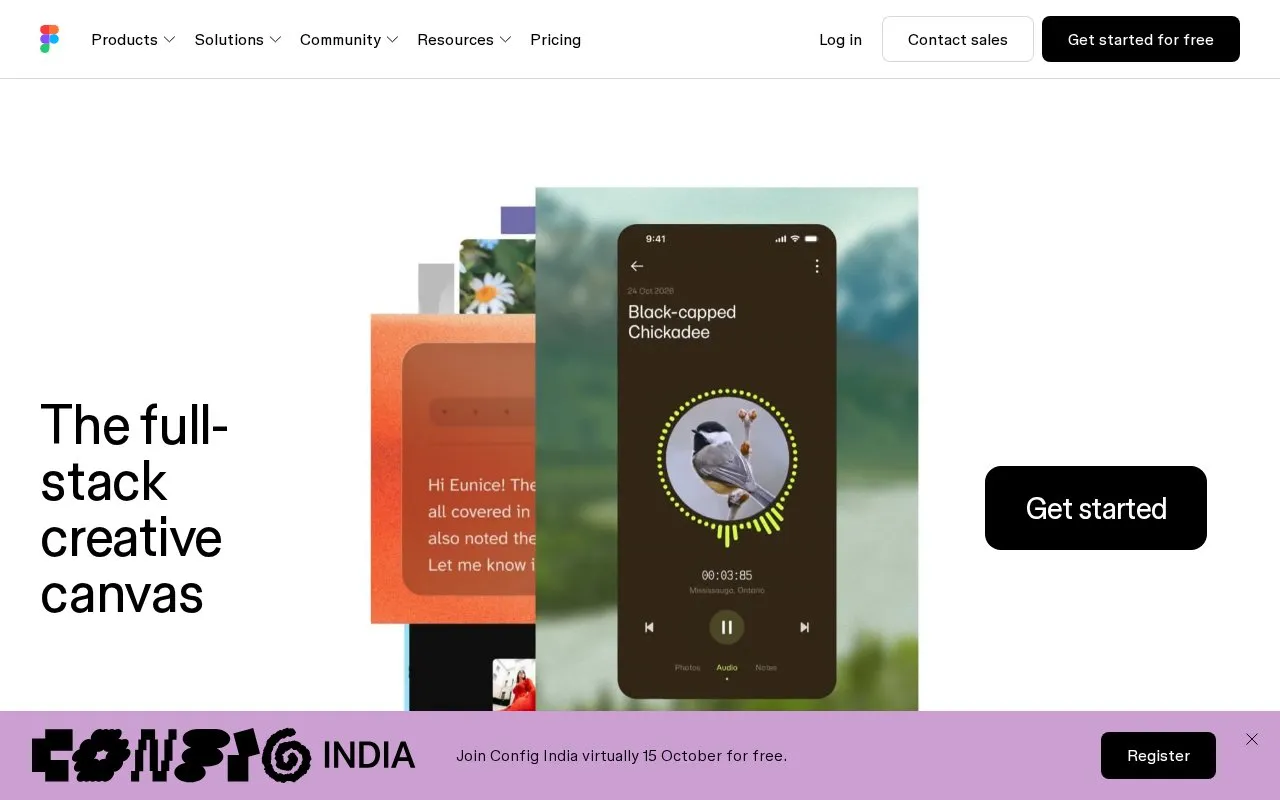Figma homepage screenshot