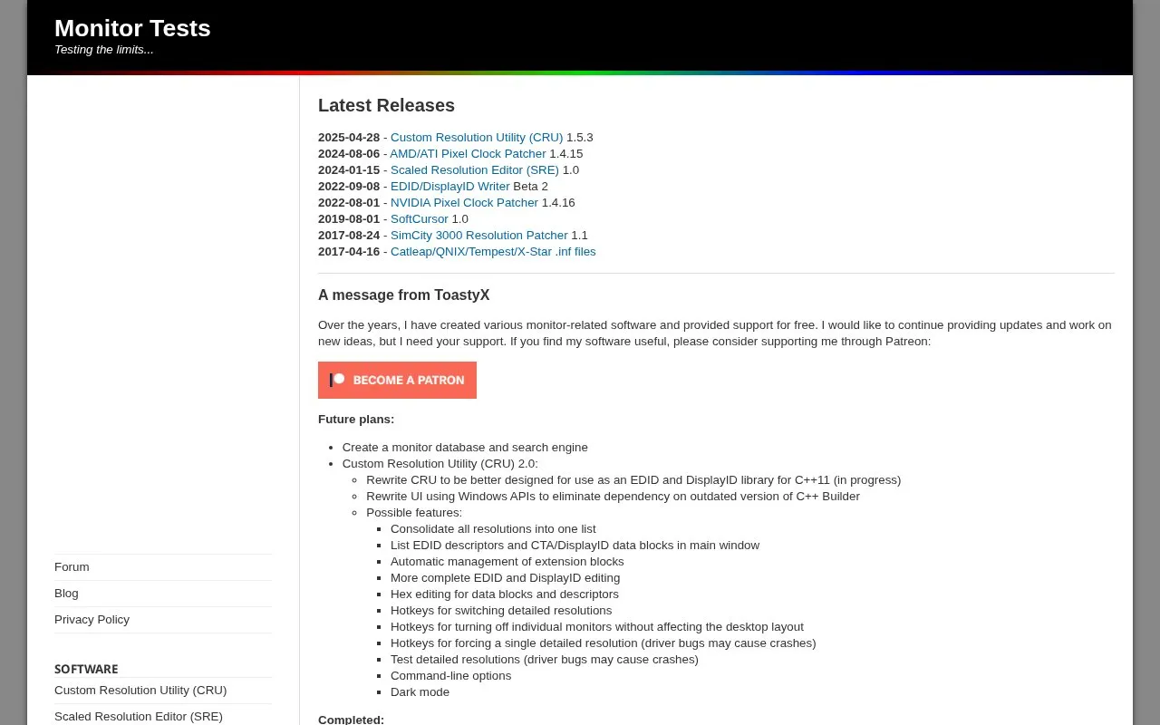 Monitor homepage screenshot