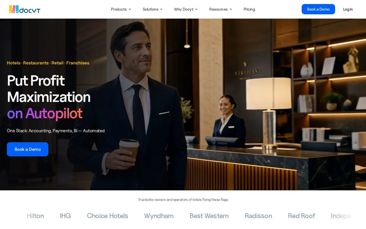 Docyt homepage screenshot
