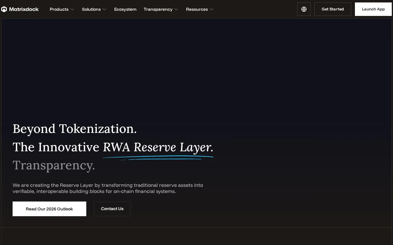 MatrixDock XAUM homepage screenshot