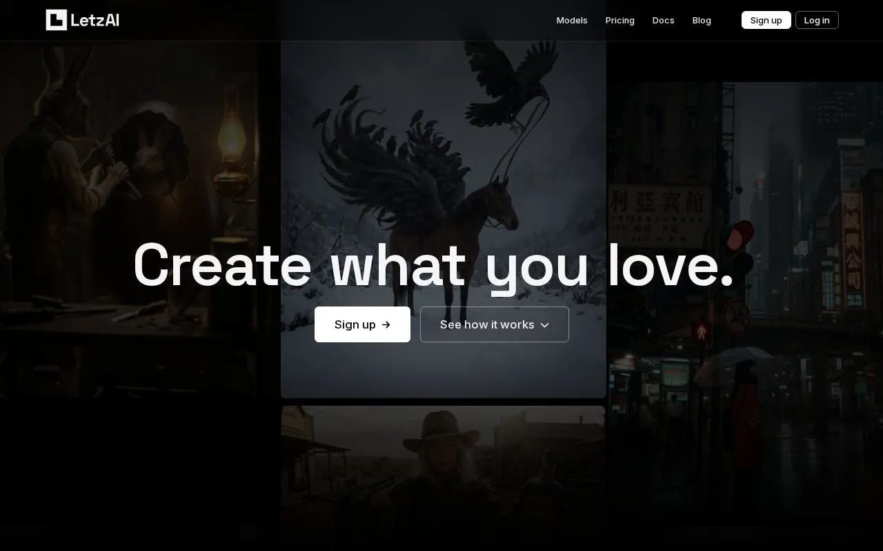 LetzAI homepage screenshot