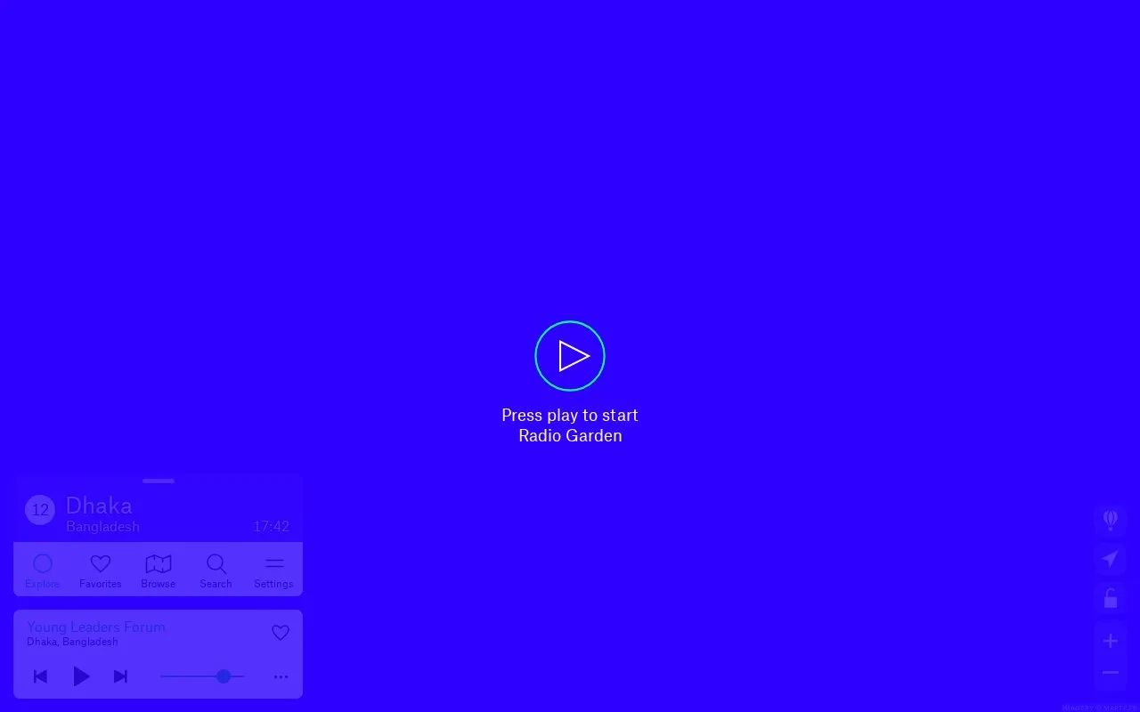 Radio Garden homepage screenshot
