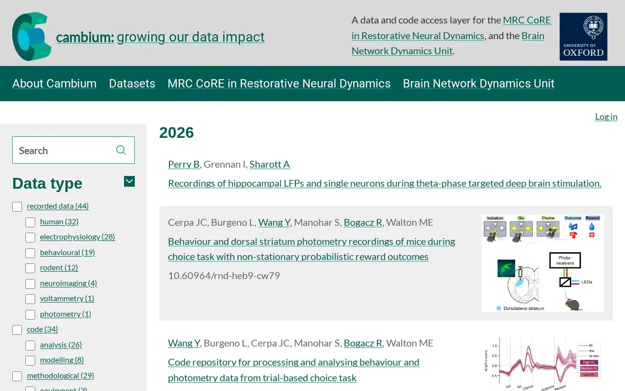 Cambium homepage screenshot