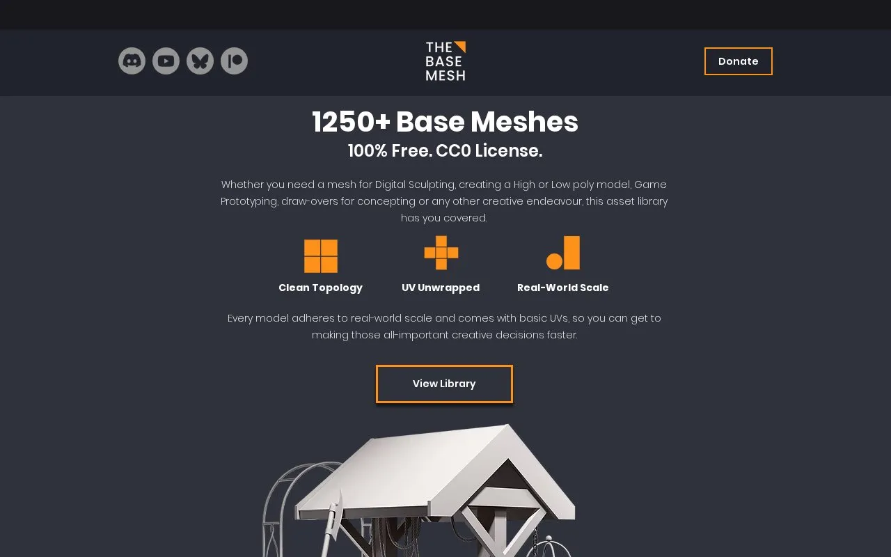 TheBaseMesh homepage screenshot