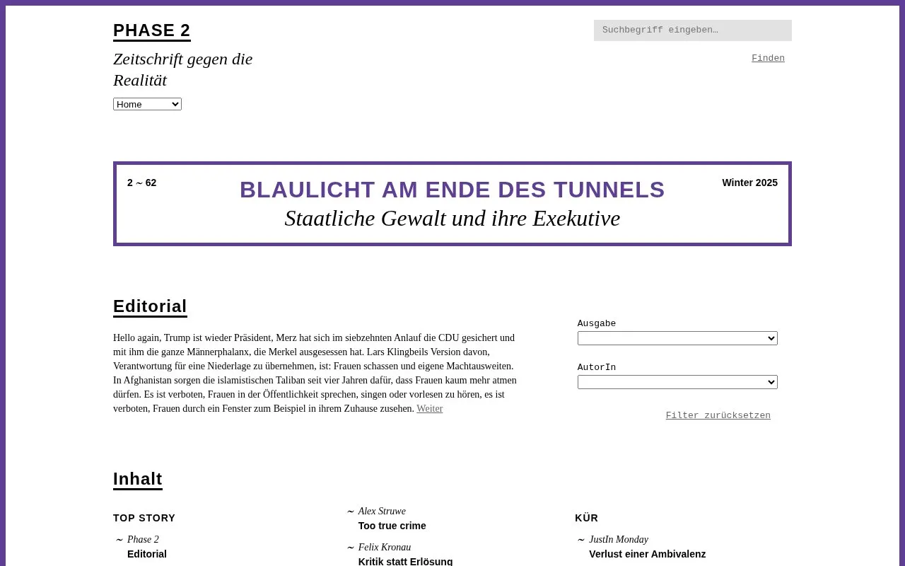 Phase 2 homepage screenshot
