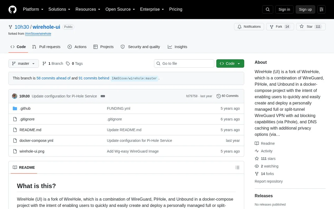 Web UI homepage screenshot