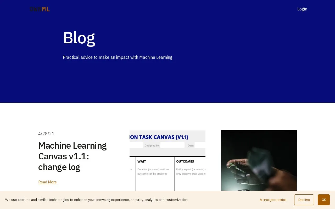 Louis Dorard homepage screenshot