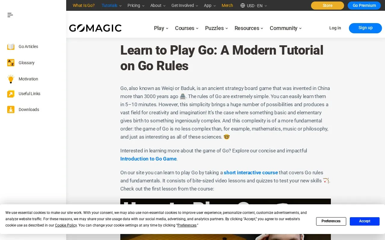 Go Magic: How to Play Go homepage screenshot