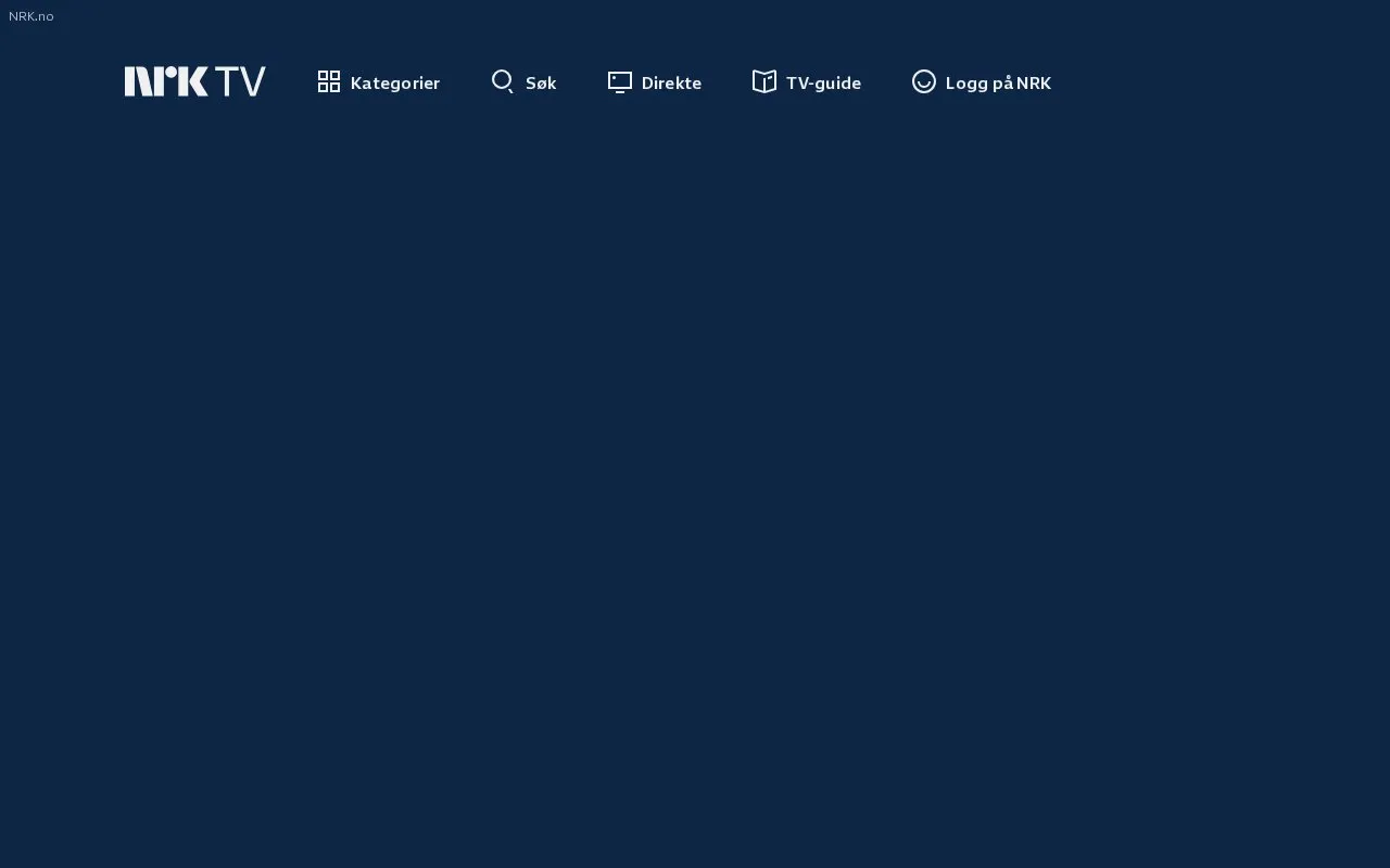 NRK TV homepage screenshot