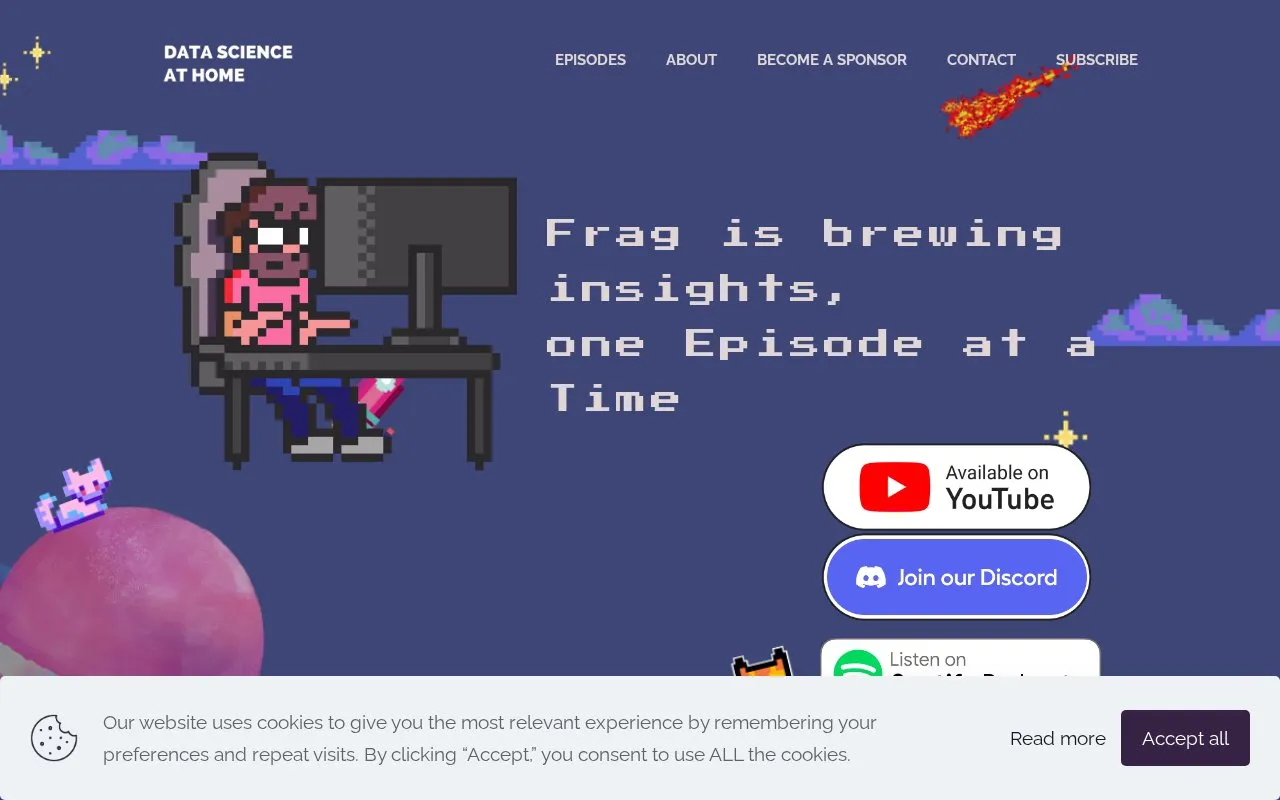 Data Science at Home homepage screenshot