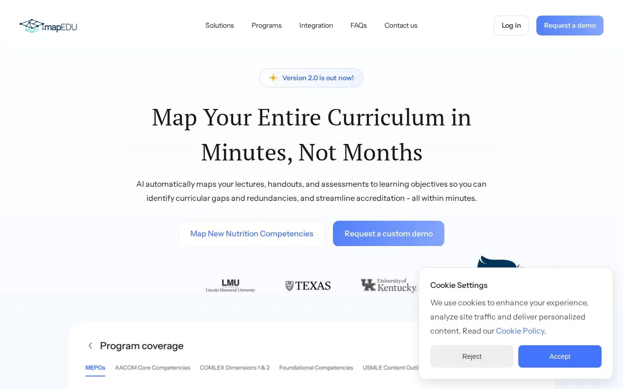 mapEDU homepage screenshot