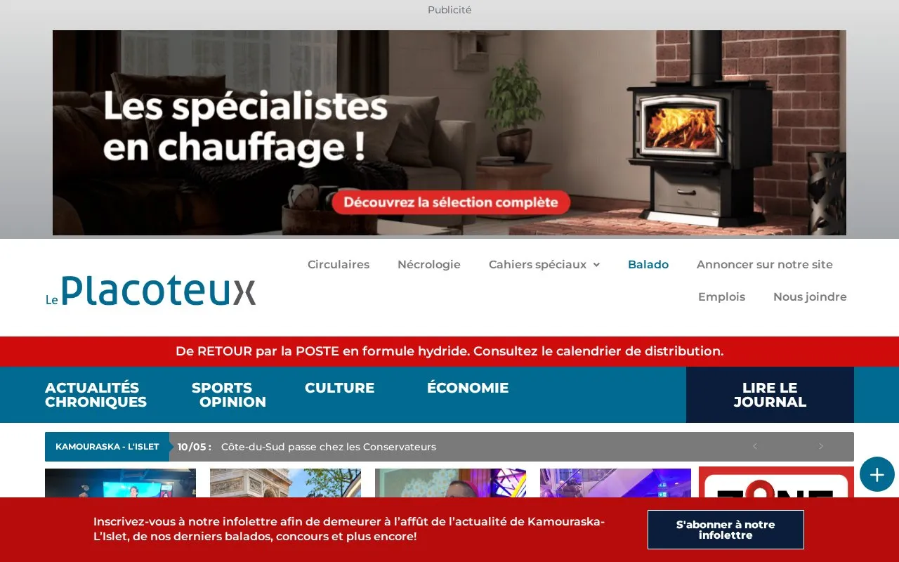 Le placoteux homepage screenshot