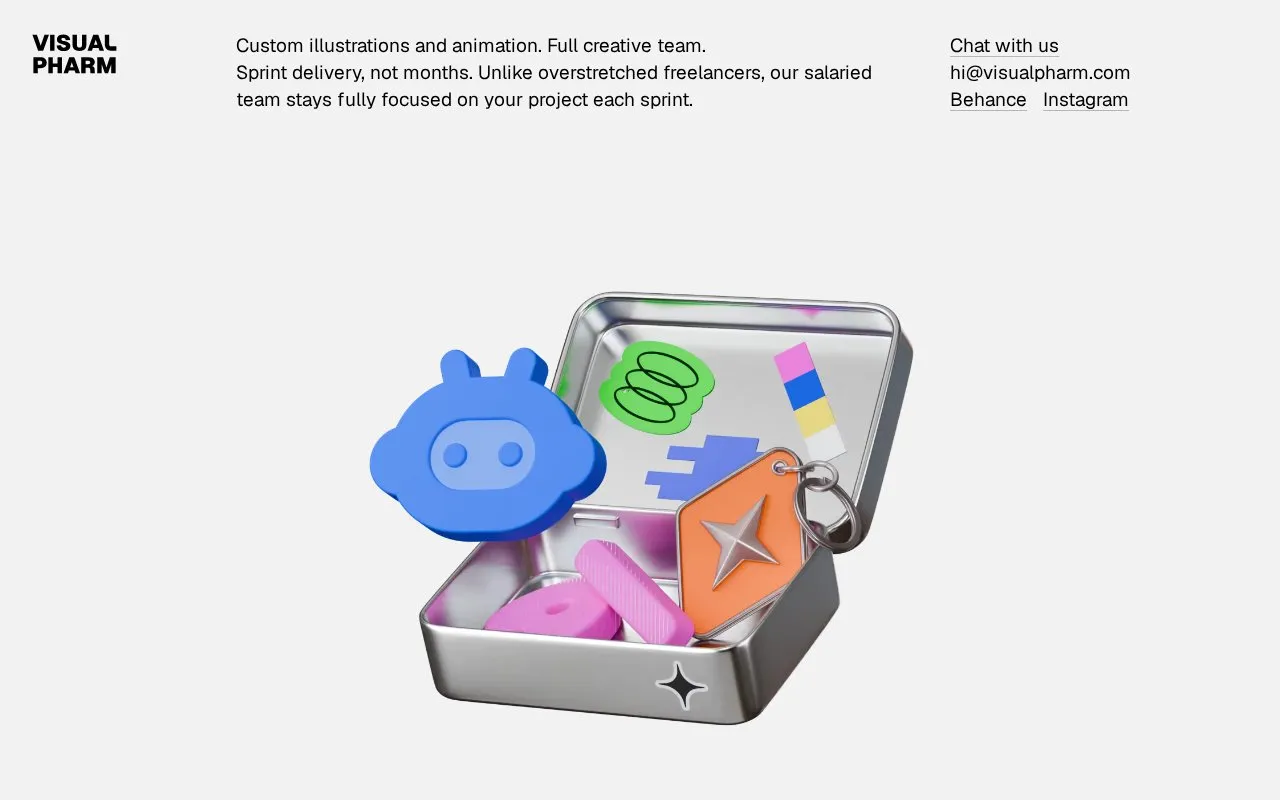 VisualPharm homepage screenshot