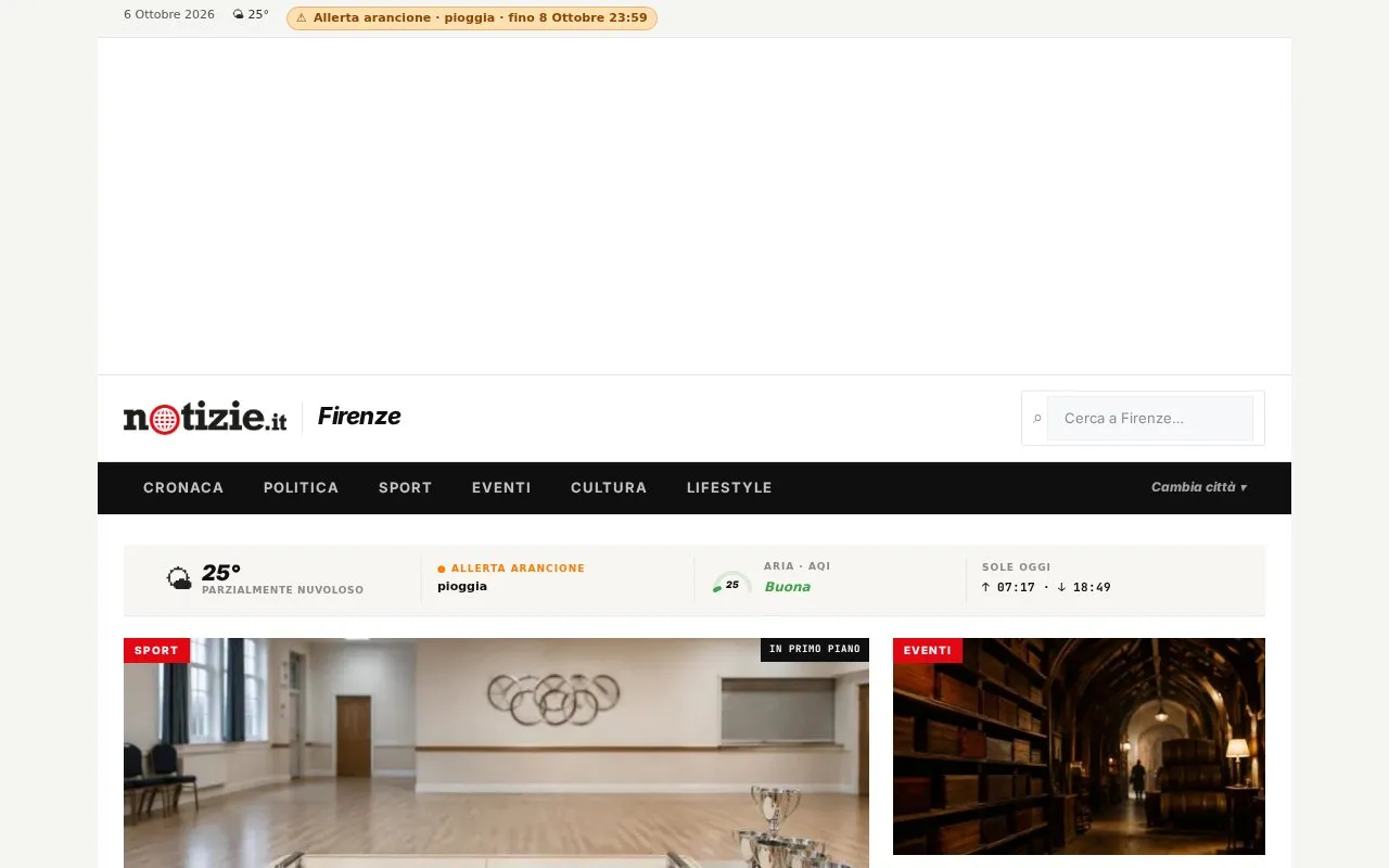 notizie.it Florence homepage screenshot