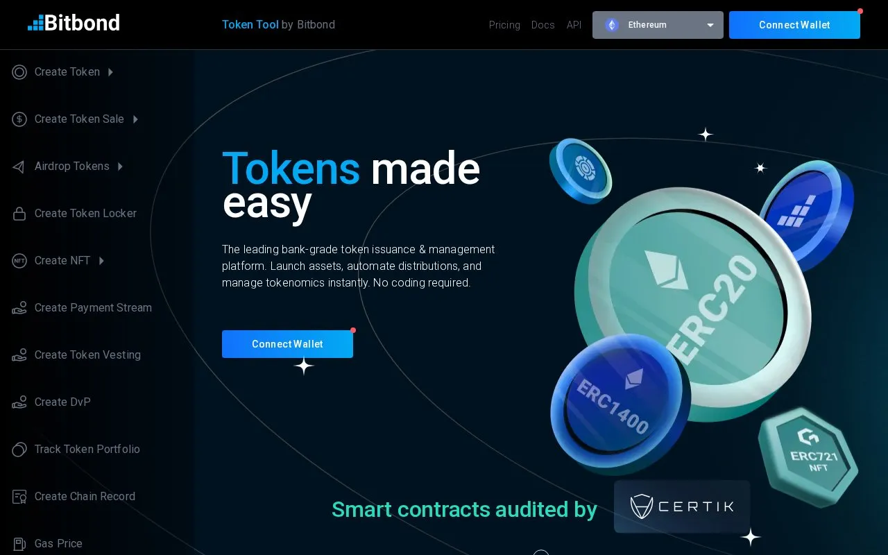 Bitbond Lockers homepage screenshot