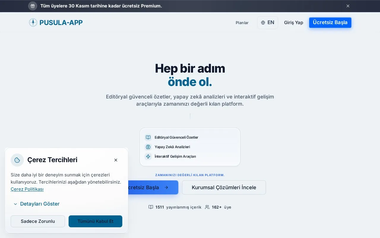 PUSULA-APP homepage screenshot
