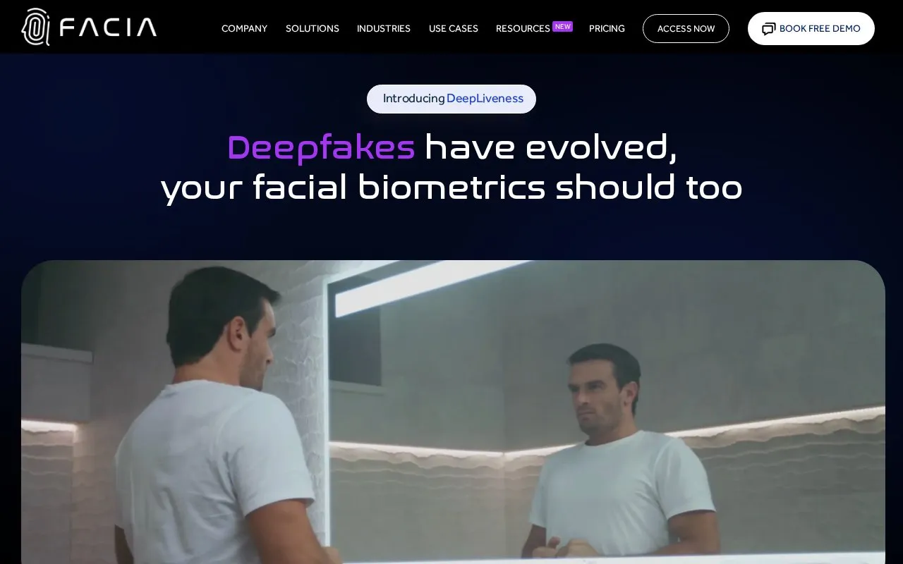 Facia homepage screenshot