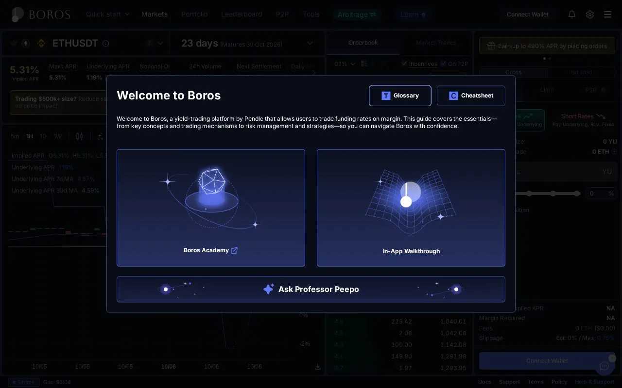 Boros homepage screenshot