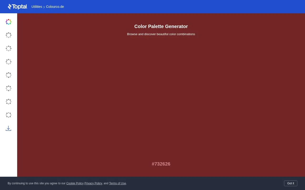 ColourCode homepage screenshot