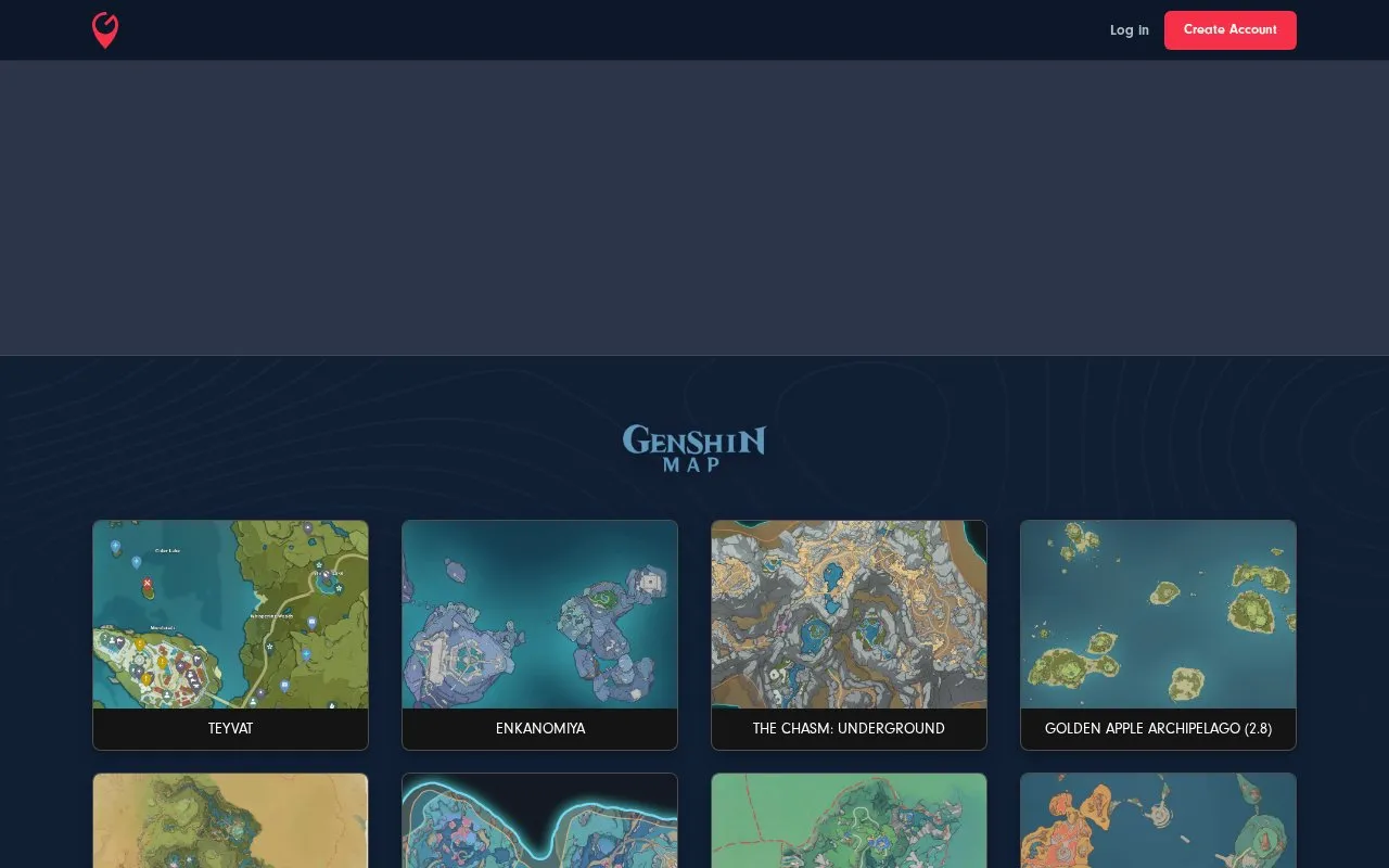 Mapgenie Teyvat Interactive Map homepage screenshot