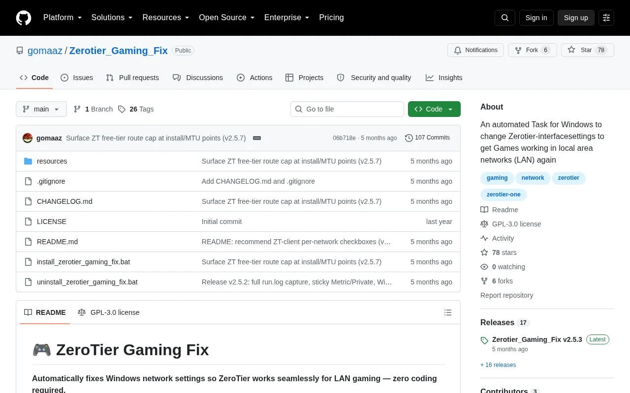 LAN Fix homepage screenshot