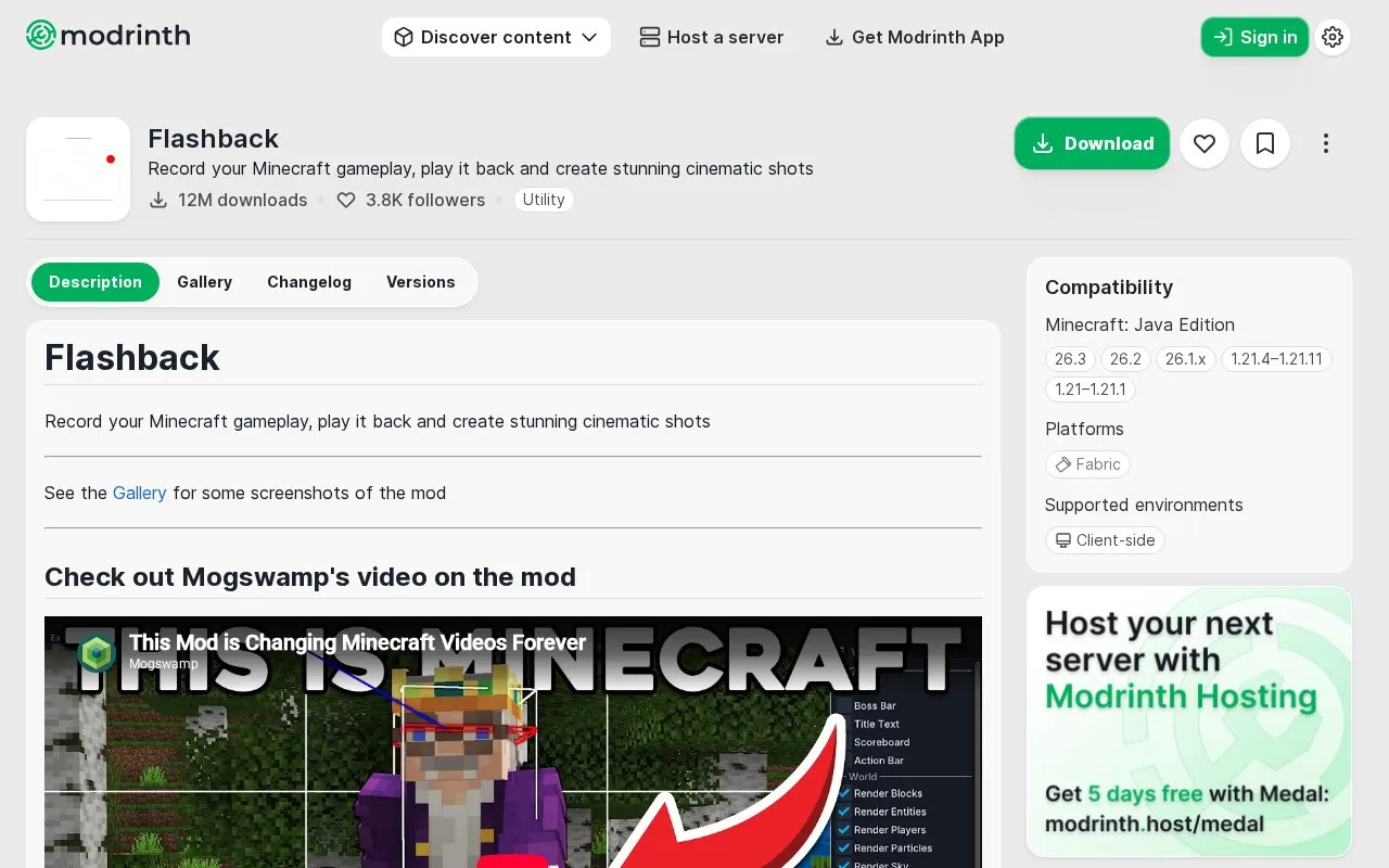 FlashBack homepage screenshot