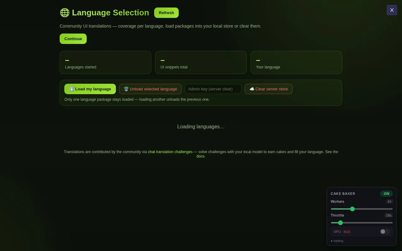 Web homepage screenshot
