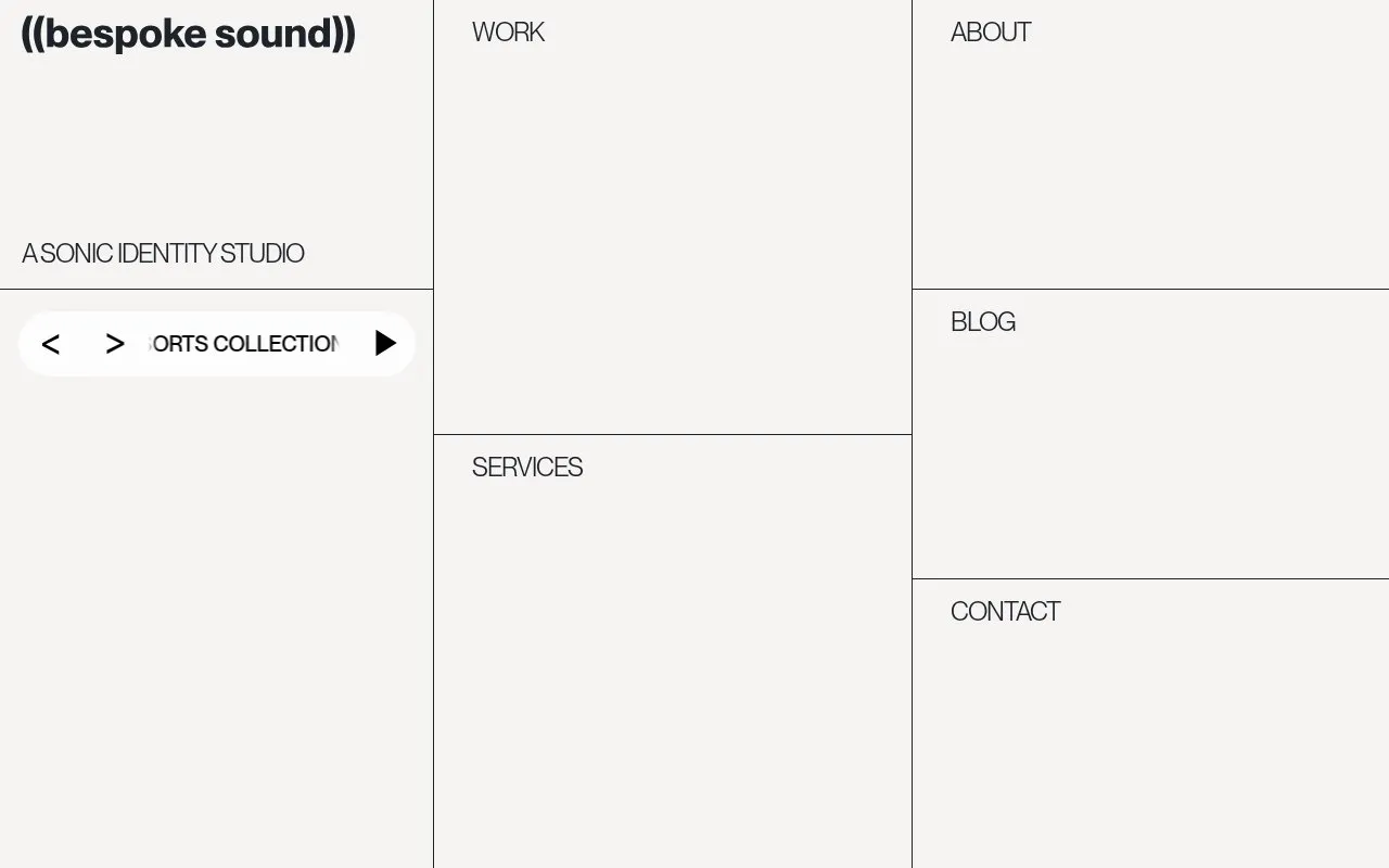 Bespoke Sounds homepage screenshot