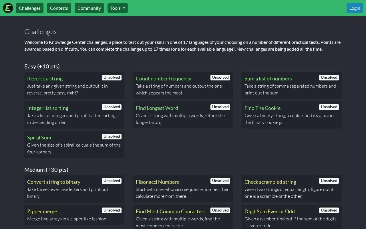EMKC homepage screenshot