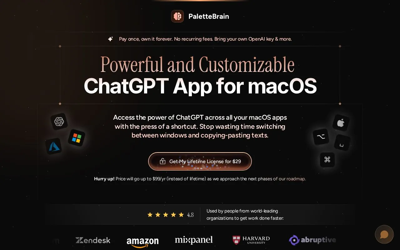 PaletteBrain homepage screenshot