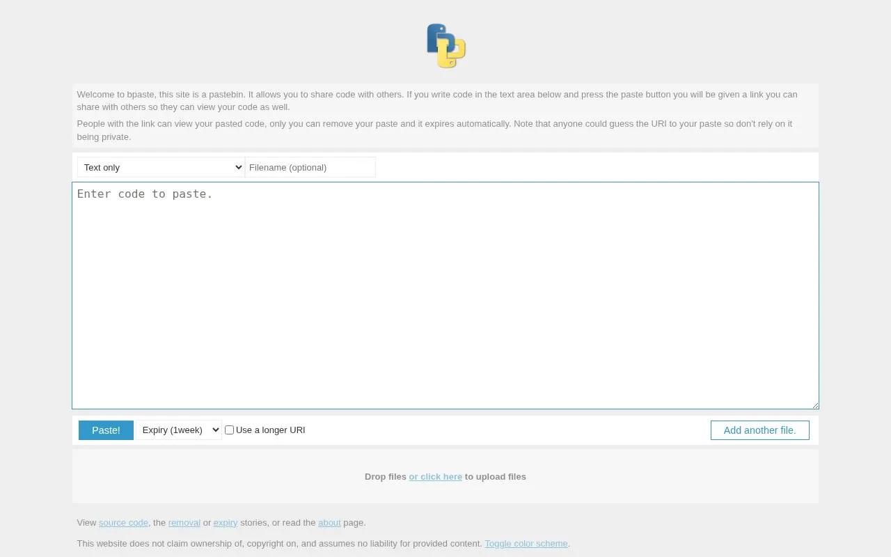 bpa.st homepage screenshot