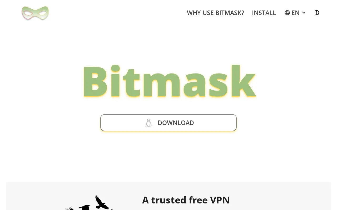 Bitmask homepage screenshot