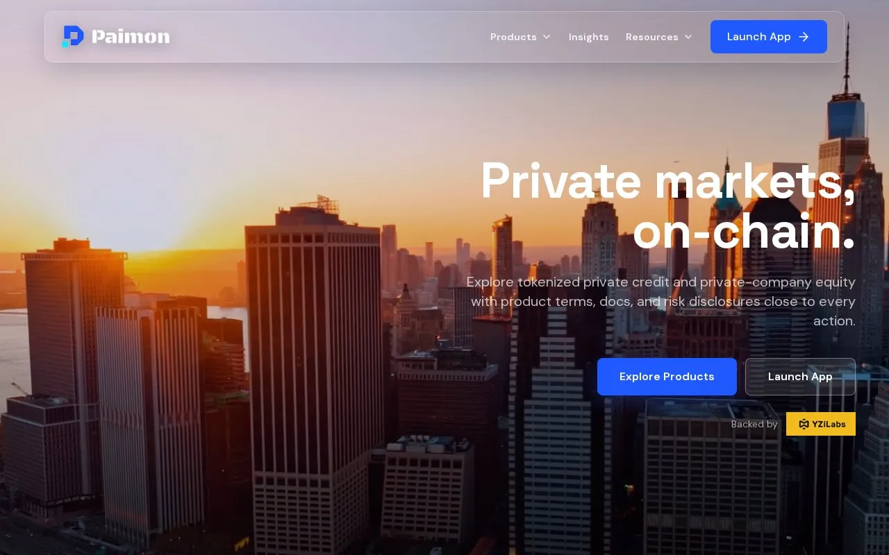 Paimon homepage screenshot