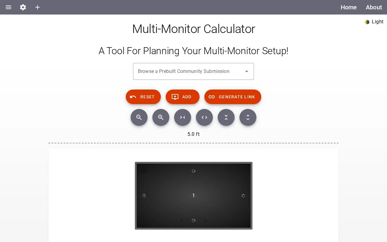 Multi-Monitor Calculator homepage screenshot