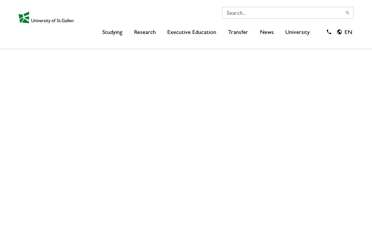 Universitat St Gallen homepage screenshot