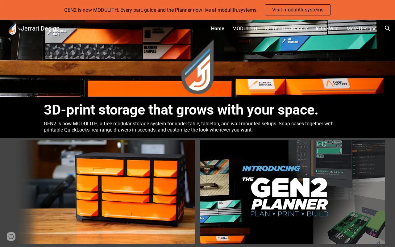 Jerrari Design homepage screenshot