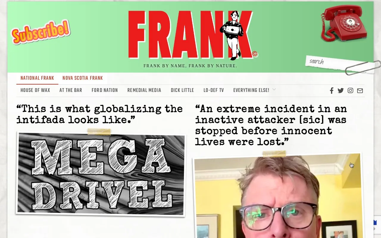 Frank homepage screenshot