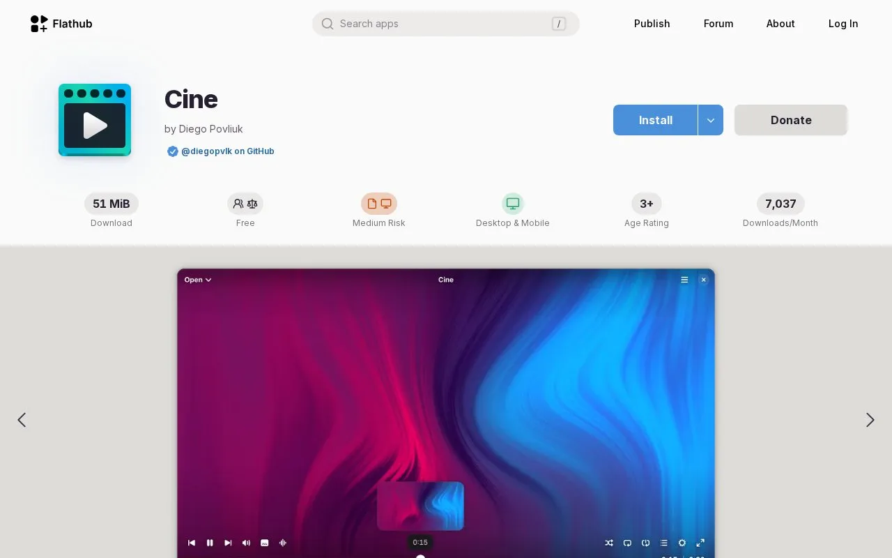Cine homepage screenshot