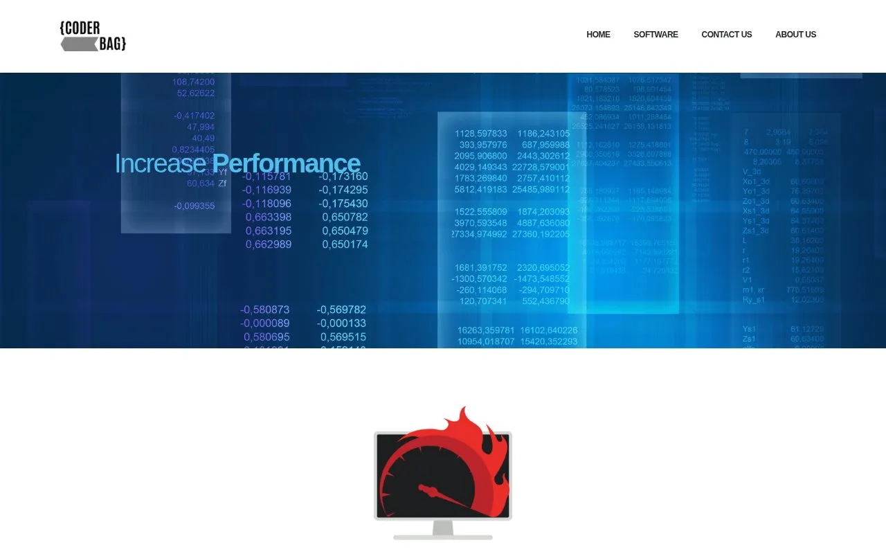 QuickCPU homepage screenshot