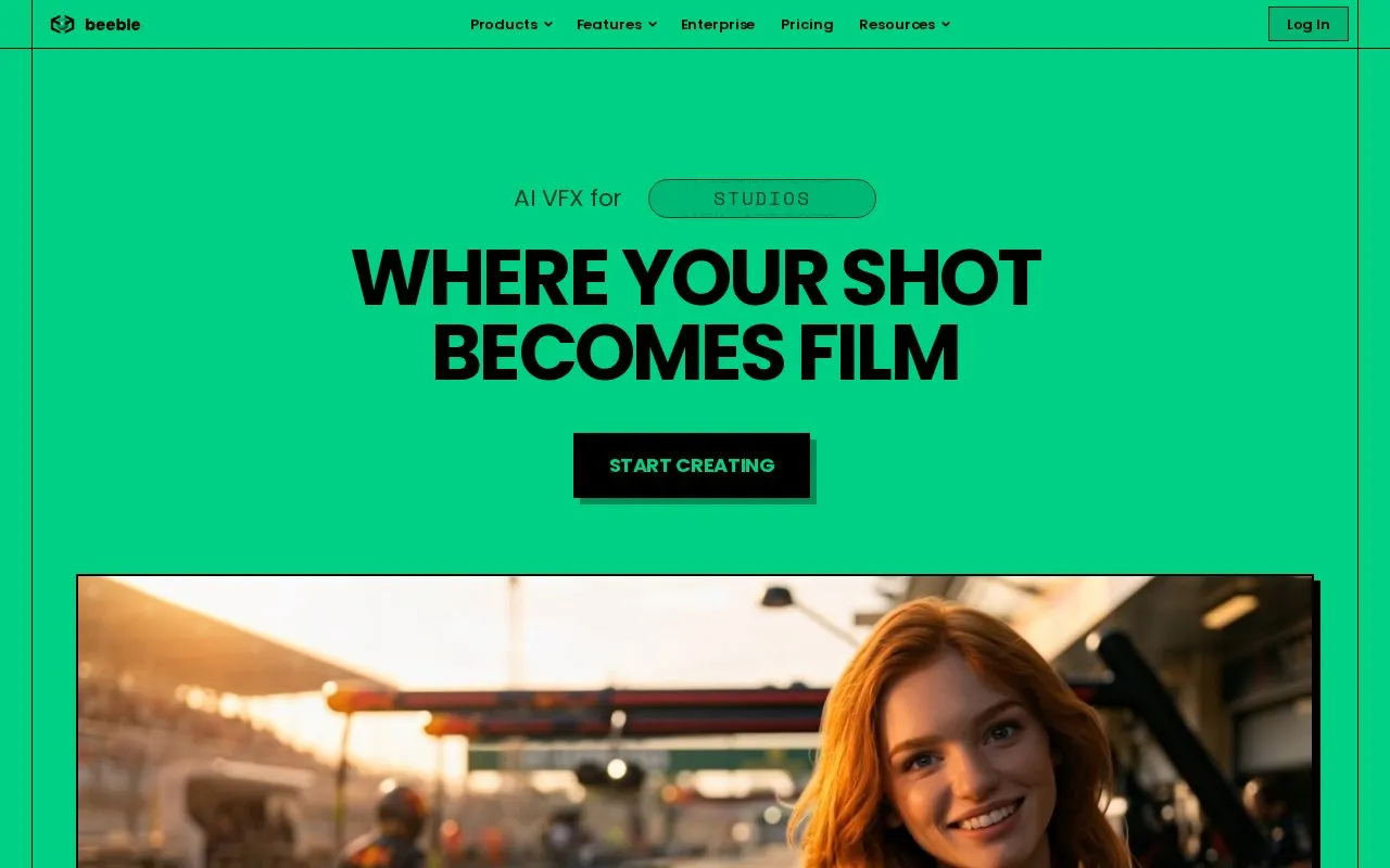 Beeble homepage screenshot