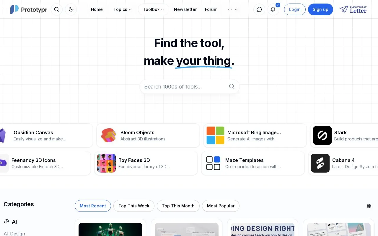 Prototypr homepage screenshot